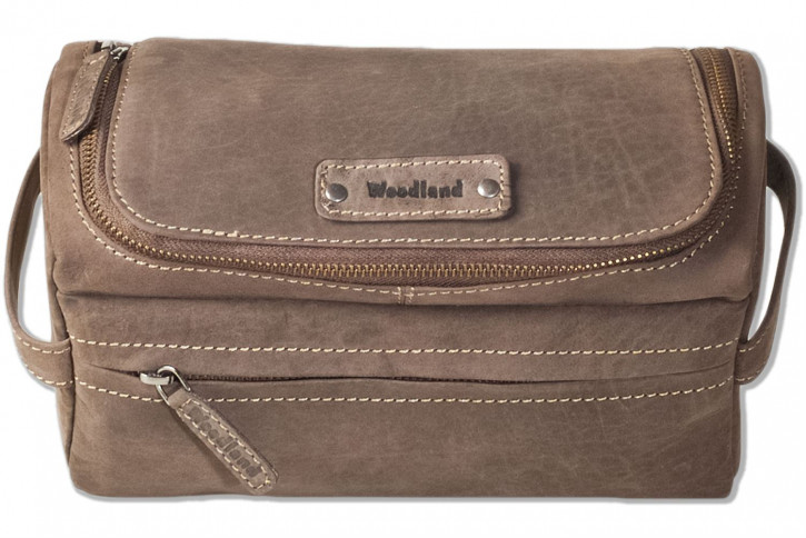 Woodland® Handgelenktasche Universaltasche aus naturbelassenem Leder in Braun 