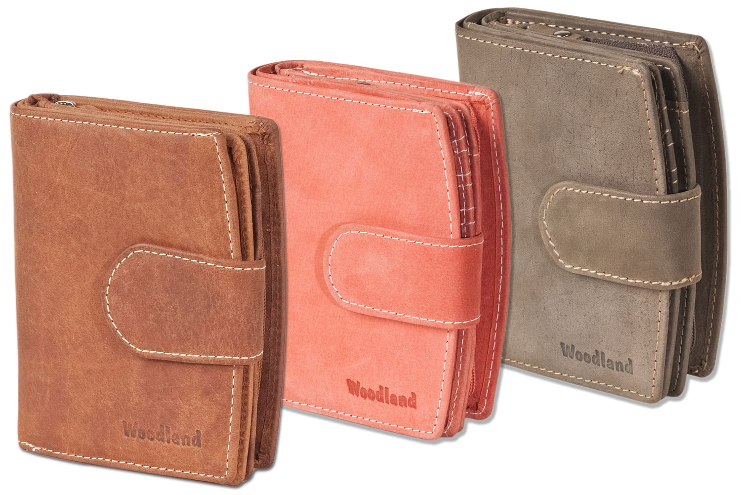 Men's Bi-Fold Wallet in Calf Leather color Light Grey – Il Bisonte