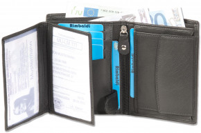 Riegelgeldbörse im Hochformat mit dem RFID/NFC-Blocker System aus weichem Rindsleder