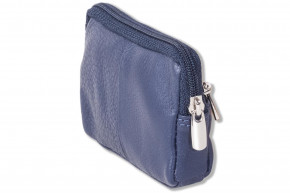 Rimbaldi® Large key pocket with extra compartment made ofsoft, untreated cow leather in blue