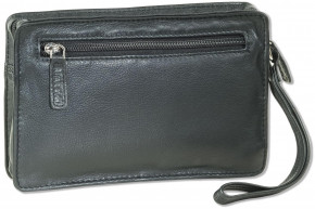 Rimbaldi® Wrist bag for man made of soft, high-quality nappa leather in black