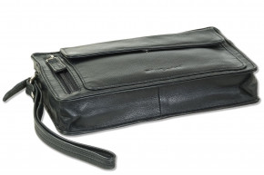 Rimbaldi® Wrist bag for man made of soft, high-quality nappa leather in black