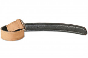 Woodland® Full buff-leather dog collar for medium-size dogs with 50-65 cm neck circumference in light brown