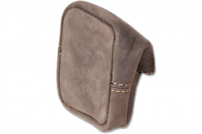 Woodland® Micro-Pocket for coins or small parts made of soft, natural buffalo leather in dark brown / taupe