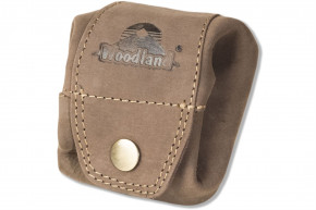 Woodland® Mini-Pocket für Münzen oder Kleinteile aus weichem, naturbelassenem Büffelleder in Dunkelbraun/Taupe