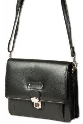 Rimbaldi® Modern Universal bag with practical leather loop of high-quality nappa leather in black