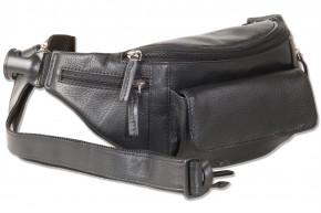 Rimbaldi® - Large fanny pack with plenty of space made of soft, natural nappa leather in black