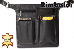 Rimbaldi® - Professional Waiter wallet Holster made of soft, high-quality cow leather in black