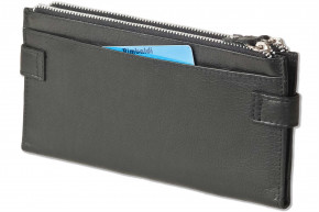 Rimbaldi® - Modern travel/document bag made of soft, high-quality cowhide leather in black