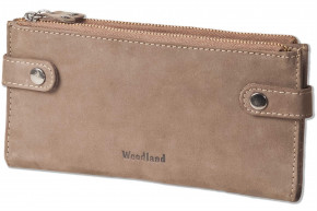 Woodland® - Moderne Reise/Dokumententasche aus weichem, naturbelassenem Büffelleder in Dunkelbraun/Taupe