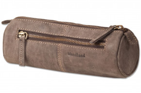 Woodland® Pens-roll of soft, untreated buff leather in dark-brown/taupe