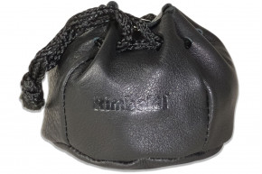 Rimbaldi® Kleiner Lederbeutel mit Kordelzug und Druckknopfverschluss aus besonders weichem Nappaleder in Schwarz